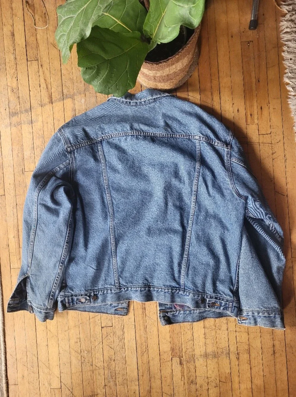 Men's Vintage Levi's Denim Jacket With Flannel Lining Sz Xl